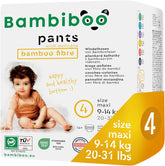 Bambiboo engangsbleer, hudvenlige, fine bambusfiber - Babyble-trusser - Engangsblebetræk - Følsom hudbeskyttelse - Meget absorberende - Størrelse 4 (Maxi), 16 stk.