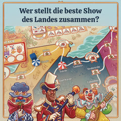 KOSMOS 684648 3-ring cirkus brætspil for voksne 12+ strategispil 1-4 spiller festspil USA rejsecirkus slutningen af det 19. århundrede