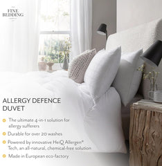 Allergy Defense Dyne, 4,5 Tog, lavet af genbrugsmaterialer, anti-allergifremkaldende og hypoallergen, Super King Size seng Dyner og dyner Naty Shop
