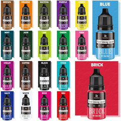 Colorant alimentar - 20 de culori x 10 ml coloranți alimentari concentrați lichizi pentru decorarea torturilor, copt, fursecuri, macaroane - Colorant alimentar fără zahăr pentru băuturi, decorarea torturilor, slime DIY, ouă de Paște