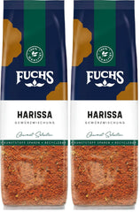 Fuchs Gewürze - Harissa Gewürzmischung im genanvendelig Nachfüllbeutel, zum Würzen von Ricegerichten, Couscous, Saucen og Suppen - 60 g