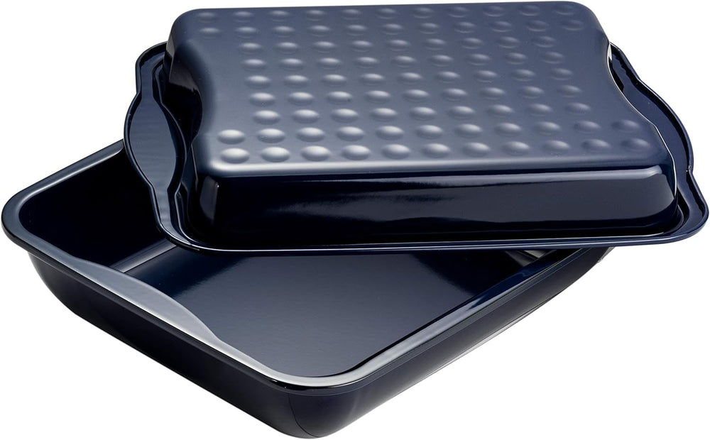 Dr. Oetker Maxi-Bräter Mit Deckel BACK-IDEE KREATIV, Brat- Und Auflaufform Aus Hochwertigem Stahlblech Mit Emaillierung, Eckige Form, Schnitt- Und Kratzfest - Spülmaschinengeeignet i Schwarz Forme og bakker til bagning Naty Shop