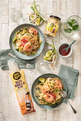 Tăiței lați de orez Wan Kwai 250g – Varietate autentică pentru Pad Thai, supe și multe altele. Vegani și fără gluten. Gata în 8 minute.