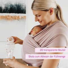 ELANEE Muttermilchbeutel, Aufbewahren & Einfrieren Von Muttermilch, Geschmackneutral Und Vorsterilisiert, Doppelter Sicherheitsverschluss, 20 Stück, Mit Standfuß (711-00) Babymad og ammetilbehør Naty Shop