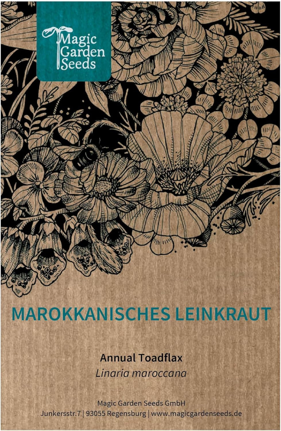 Marokkansk hør (Linaria maroccana) ca. 2000 frø af enårig sommerblomst, langblomstrende afskårne blomst
