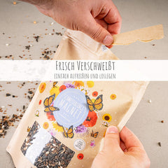 100 g sommerfuglefrø til en farverig blomstereng - farverig og nektarrig vilde blomsterfrøblanding til sommerfugle