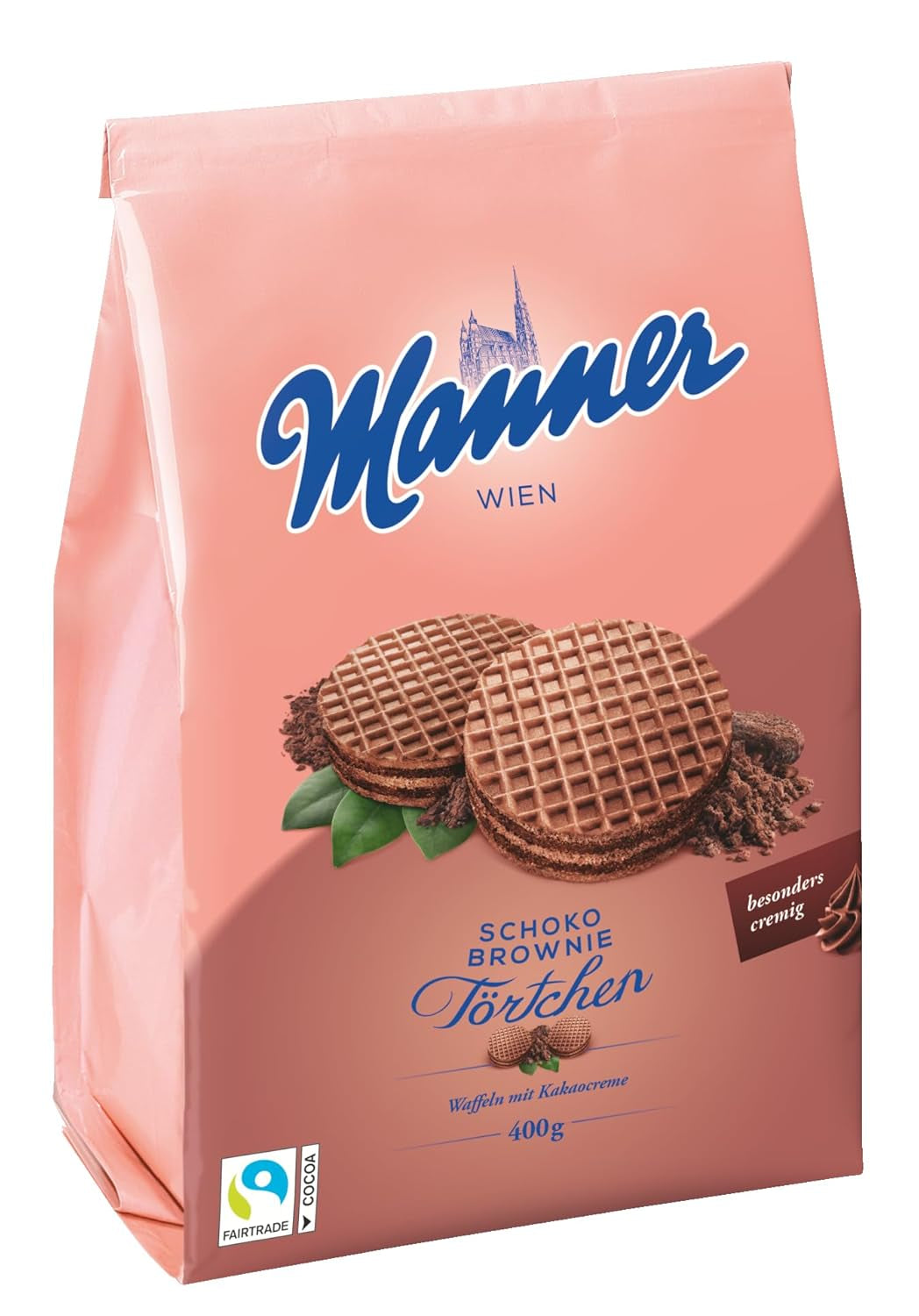 Tartele Manner | Fursecuri crocante cu cremă de alune | 1 pachet (400 g)