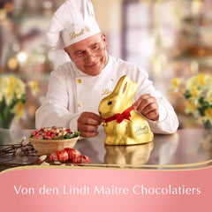 Lindt Gold Bunny Chokoladebar, Mørk Chokolade | 120 g 60% mørk chokolade, lavet efter den originale Gold Bunny-opskrift | Chokoladebar | Chokolade gave