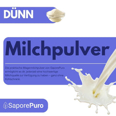 SaporePuro Skummetmælk 1 kg - Højopløselighed Glutenfri