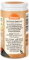 Ostmann Gewürze - Hackfleisch Gewürzsalz | Gewürz für Hackfleisch, Buletten eller Cevapcici | 60 g i Streudose