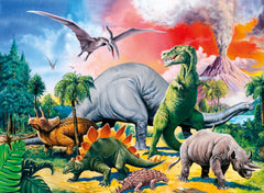 Ravensburger puslespil til børn - 10957 Blandt dinosaurerne - Dino puslespil for børn fra 6 år og ældre, med 100 brikker i XXL-format Puslespil Naty Shop