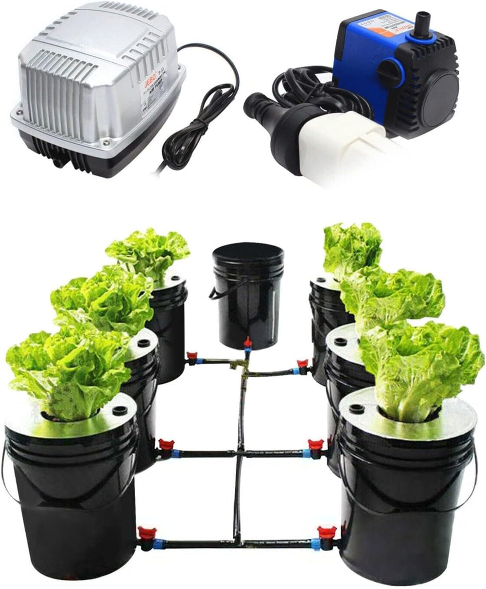 Hydroponic System DWC 5 Gallon Hydroponic Grow System Kit 20L x 7 spand Indendørs Hydroponic Grow System Multi Barrel Hydroponic Machine drypvandingssystem
