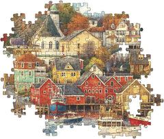 Clementoni - 31685 Collection Puzzle - Good Times Harbor - Puslespil 1500 brikker fra 14 år, voksenpuslespil med skjulte genstande, færdighedsspil for hele familien, medium Puzzle Naty Shop