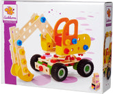 Eichhorn - Constructor Bagger, 5 Verschiedene Modelvarianten baubar, Konstruktionsspielzeug mit 180 Teilen, vielseitiges Holzspielzeug, aus 100% FSC zertifiziertem Buchenholz, ab 6 Jahren
