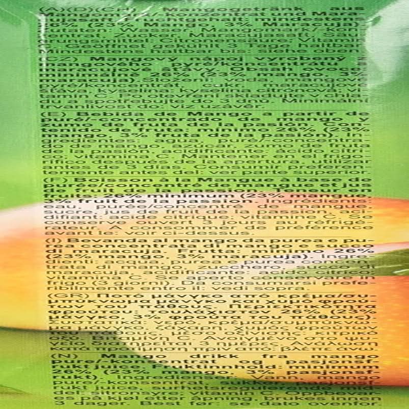 Rauch Happy Day Mango | Băutură rafinată cu fructul pasiunii | O mulțime de vitamina C | 6 x 1 litru, Tetra Prisma Naty Shop