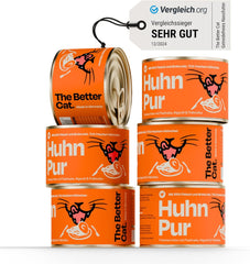 The Better Cat - Hrană umedă fără cereale cu conținut extra ridicat de carne - Hrană premium pentru pisici fără cereale și fără zahăr (200g, Pui)