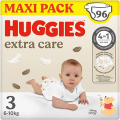 Huggies Extra Care bleer, str. 3 (4-9 kg), pakke med 96 Mother and Child Naty Shop