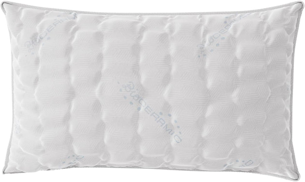 Lenjerie de pat italiană MB Home Italia, pernă, bioceramică, gri deschis, 45 x 75 cm Perne standard Naty Shop Bioceramică