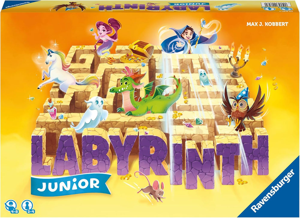 Ravensburger Joc pentru copii 20847 - Labirint Junior - Clasic pentru familie pentru cei mici, joc pentru copii cu vârsta de 4 ani și peste - joc de societate potrivit pentru 2-4 jucători, ediție Junior