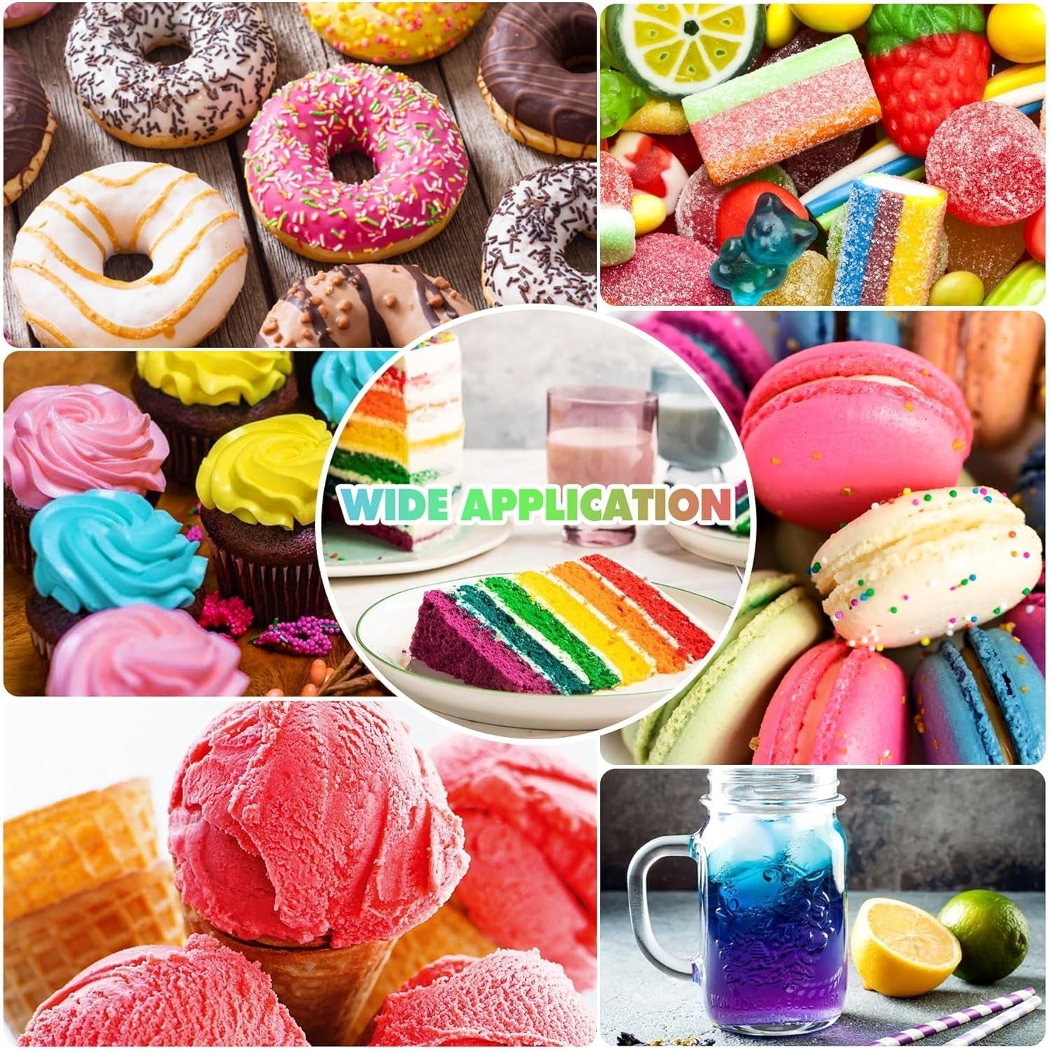 Colorant alimentar gel - 26 de culori coloranți alimentari concentrați în gel pentru decorarea torturilor, copt, fursecuri, macaroane - Colorant alimentar fără zahăr pentru băuturi, decorarea torturilor, slime DIY, ouă de Paște - 6 ml fiecare