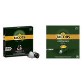 Kaffeekapseln Espresso Ristretto, Intensität 12 von 12 & Kaffeekapseln Krönung Crema, 200 Nespresso kompatible Kapseln, 10er Pack, 10 x 20 Getränke, 1040 g