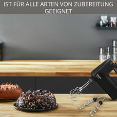 Krups 3Mix 7000 Håndmixer 60 Jahre Special Edition, 500 Watt, Knet- Und Rührhaken Aus Edelstahl, Langes Netzkabel, Zubehörtasche, F6085811, Schwarz/Kupfer Kitchen Naty Shop