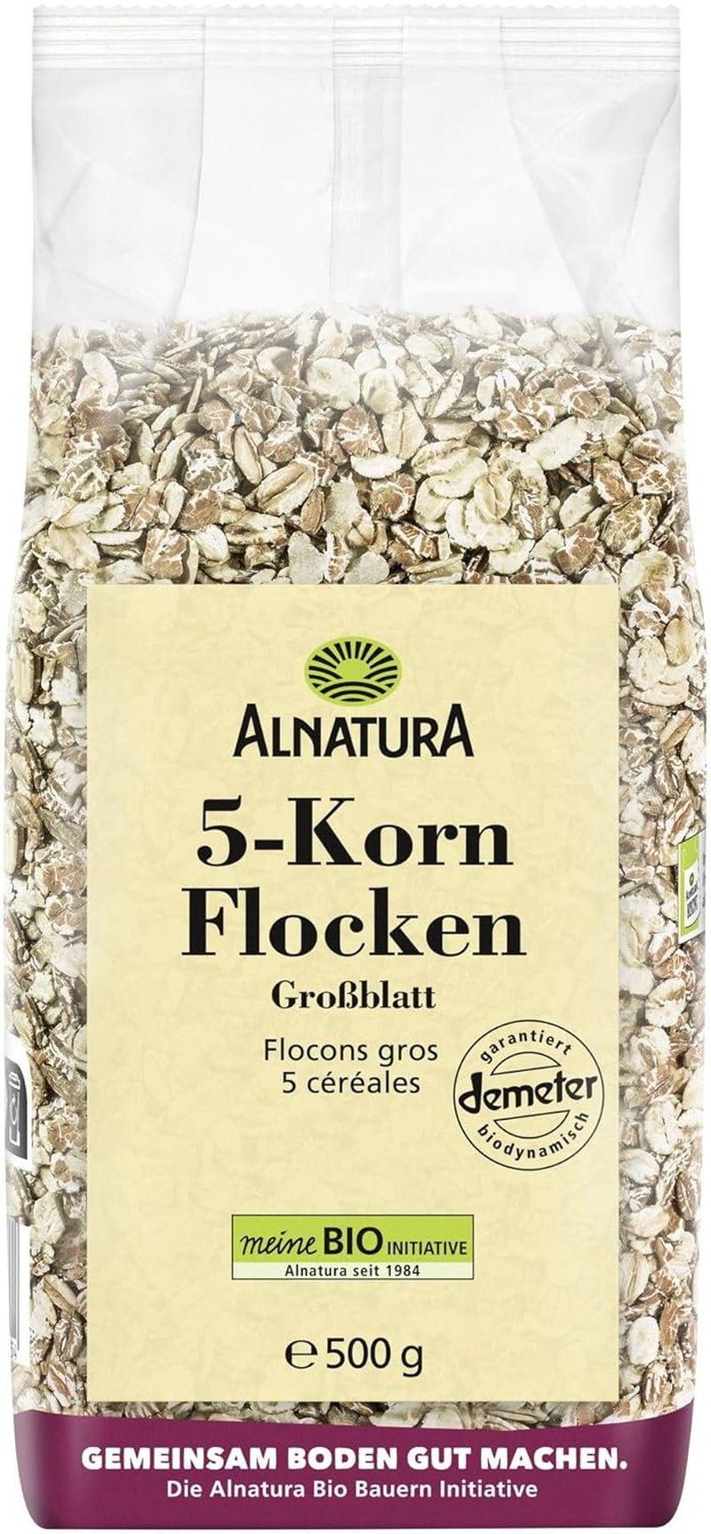 Fulgi Demeter din 5 cereale, 500 g