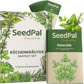 Kräutersamen Sæt - 12 Beliebtesten Küchenkräuter - Kräuter der Provence, Italiensk Kräuter - Kräutergarten für Küche oder Balkon - Samen Saatgut - Gartenkräuter Sorten