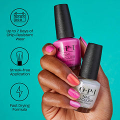 OPI Nail Lacquer Pink Shades - Hurtigttørrende, skårbestandig og langtidsholdbar neglelak - holder op til 7 dage - med ekstra bred ProWide børste
