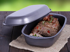 Chg 9942-04 Bratenform Mit Deckel, Antihaftbeschichte, Antracit-Metallic, 37 X 20 X 7 Cm Bageforme og plader Naty Shop