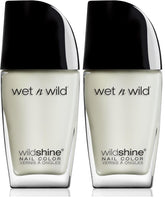 Wet n Wild Wild Shine neglelak, formaldehyd, toluen, phthalatfri, langtidsholdbar hurtigtørrende formel, mat topcoat (2 pakke)