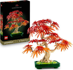 LEGO Botanicals Arțar roșu japonez - Arbore Bonsai - Kit plantă artificială cu frunze roșii și portocalii, plus bol - Decor pentru casă - Idee cadou pentru adulți - 10348 Seturi de constructie Besuche den LEGO-Store Titlu implicit