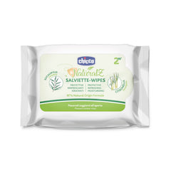 Chicco NaturalZ Protective Wet Wipes, Pakke med 20. Naturlig sommerbeskyttelse med citrongræs og eukalyptus, dag- og natbeskyttelse.