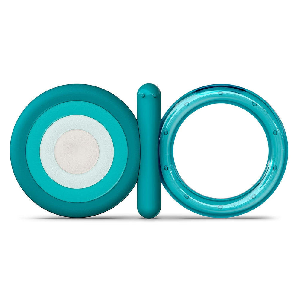 Suavinex, inel de dentiție din silicon, pentru bebeluși + 4 luni, inel de dentiție răcoritor, moale și ușor, fluture, albastru