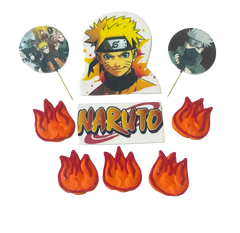 Sæt med 9 spiselige kagedekorationer – Naruto motiv