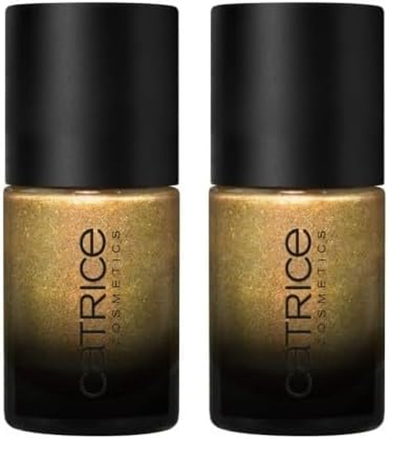 Neglelak Catrice MYSTIC FOREST, no. C01, guld, langtidsholdbar, stærkt pigmenteret, glødende, vegansk, mikroplastikfri, konserveringsmiddelfri, parfumefri, 2-pak (10 ml)