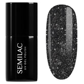 Semilac UV Neglelak 394 Sparkling Midnight Date 7 ml - Mørk nattehimmel med glittereffekt - Love Is In The Nails Collection