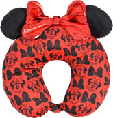 Ful Concept One Disney Minnie Mouse Pernă de gât de călătorie cu urechi 3D și arc pentru avion, mașină și birou, confortabilă și respirabilă, roșu / negru Perne calatorie Naty Shop Panglică roșie/neagră O mărime