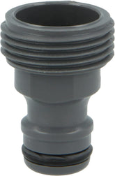 Amig - Adaptor mascul pentru conexiune robinet de 3/4 inch | Conexiune rapidă și ușoară pentru conducte de apă | Conexiune filetată | Plastic ABS și cauciuc | Gri