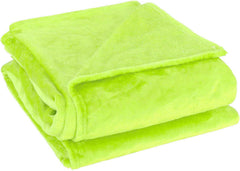 Sourcing Map Cosy pătură cuvertură de pat Soft & cald fleece pătură ca canapea pătură Canapea pătură Living și cuddly pătură Pătură de lână din catifea moale pluș măr verde 150X200Cm Paturi si Cuverturi uxcell Măr verde 150X200Cm