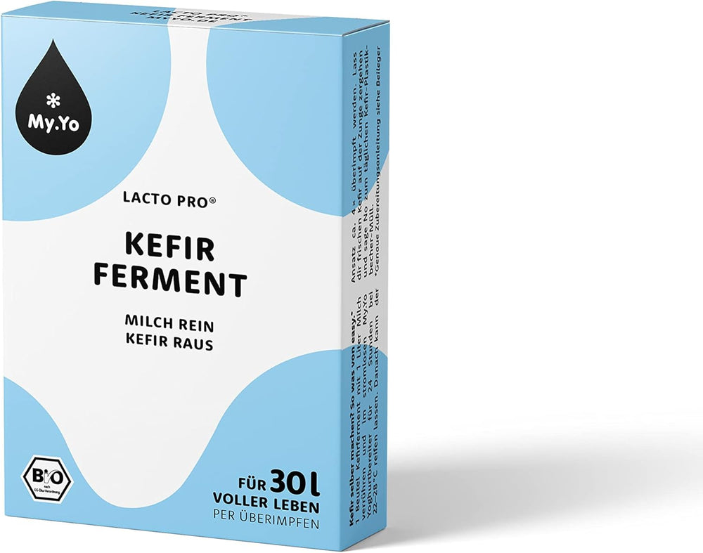 Bio Kefirferment Lacto Pro – 6x5 g – Starterkulturen für 30 L selbstgemachen Kefir – ohne Pilz – DE-ÖKO-013 certified