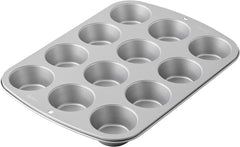 Wilton 03-3118 Cupcake- /Muffin-bagform, Opskrift højre, Antiskaft, 12 Vertiefungen, Grau Forme og bageplader Naty Shop
