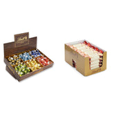 Lindor Chokolade Toppræsentation | 1718 g og chokoladebarer med marcipan | 25 barer x 50g i et tællerdisplay | 1250 g | Ren marcipan overtrukket med mørk chokolade | Chokoladebarer