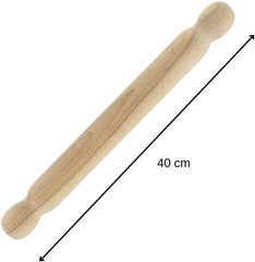 Fackelmann 3154050 Teigrolle aus Holz, einteilig, 40 cm, brun