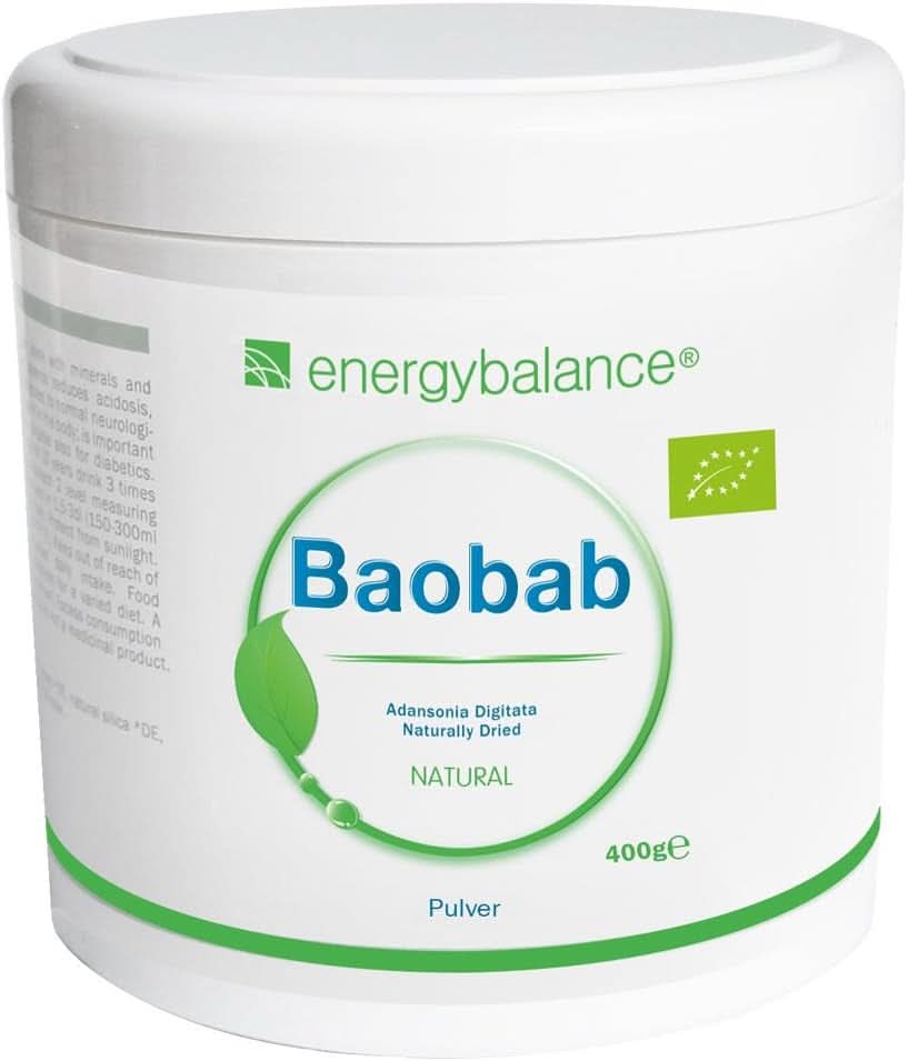 Baobab økologisk pulver - C-vitamin, calcium, magnesium, kalium, 400 gram Aromas Naty Shop