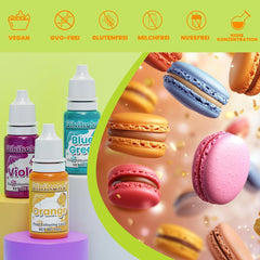 Flydende eller gel madfarver, forskellige størrelser og farver Naty Shop