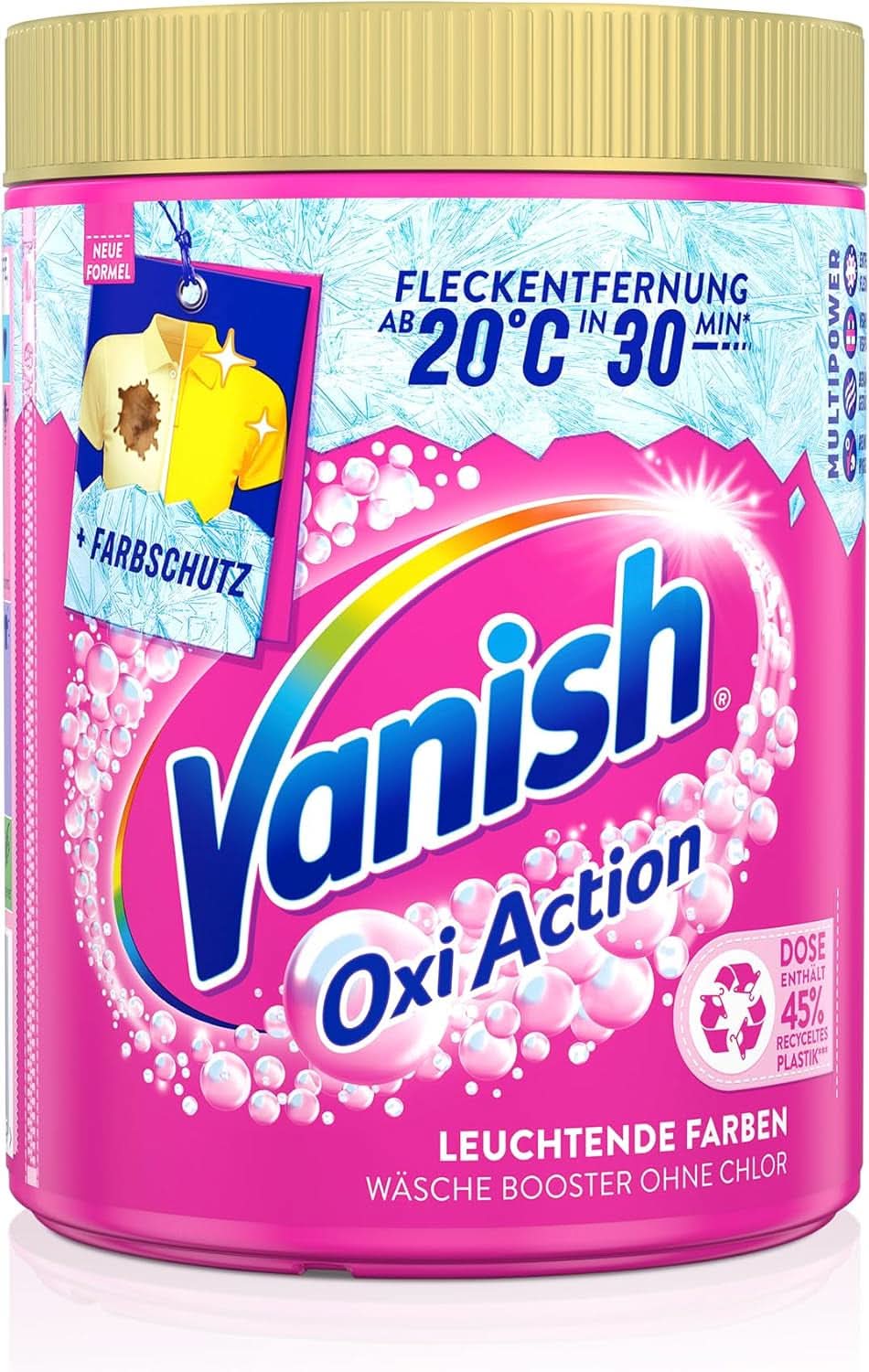 Vanish Oxi Action Powder Pink - 1,125 Kg - pudră de îndepărtare a petelor și de îmbunătățire a rufelor fără clor - pentru rufe colorate Detergenti Rufe Naty Shop