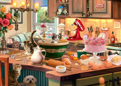 Schmidt Spiele 59919 Puzzle secret, La masa de bucatarie, 1.000 piese, Colorat, Mare Puzzle Naty Shop