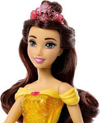 Mattel Disney Princess Legetøj Movable Belle Fashion Doll med funklende tøj og tilbehør Disney film inspireret gave til børn HLW11 Naty Shop Dolls