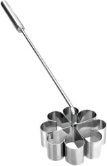 774300 Formă de copt rozetă de flori înclinată 9x3 cm din oțel inoxidabil, argintie, 15 x 9 x 3 cm